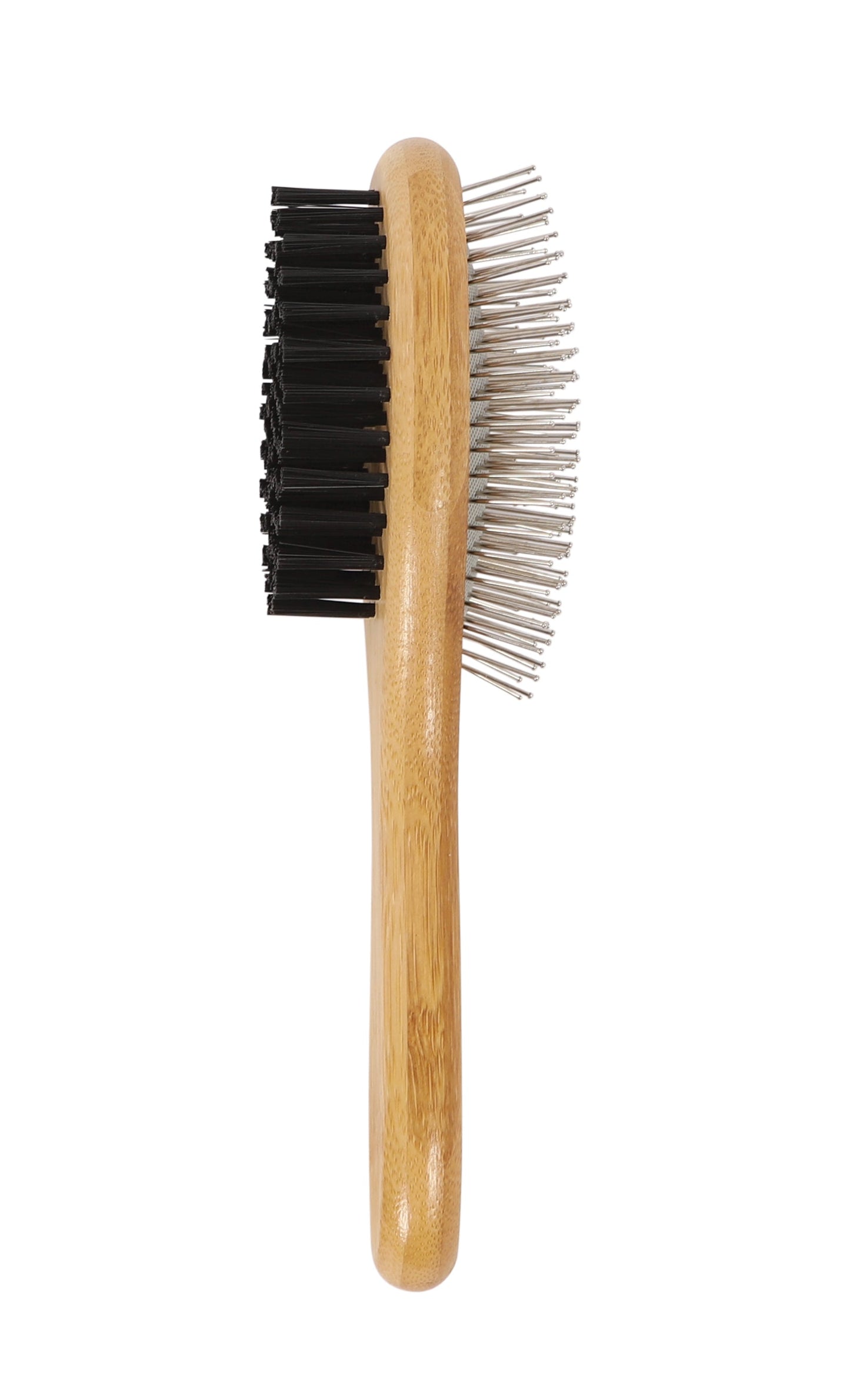 M PETS Bamboo Ball Pin Double Sided Grooming Brush for Dogs and Cats (Brown)