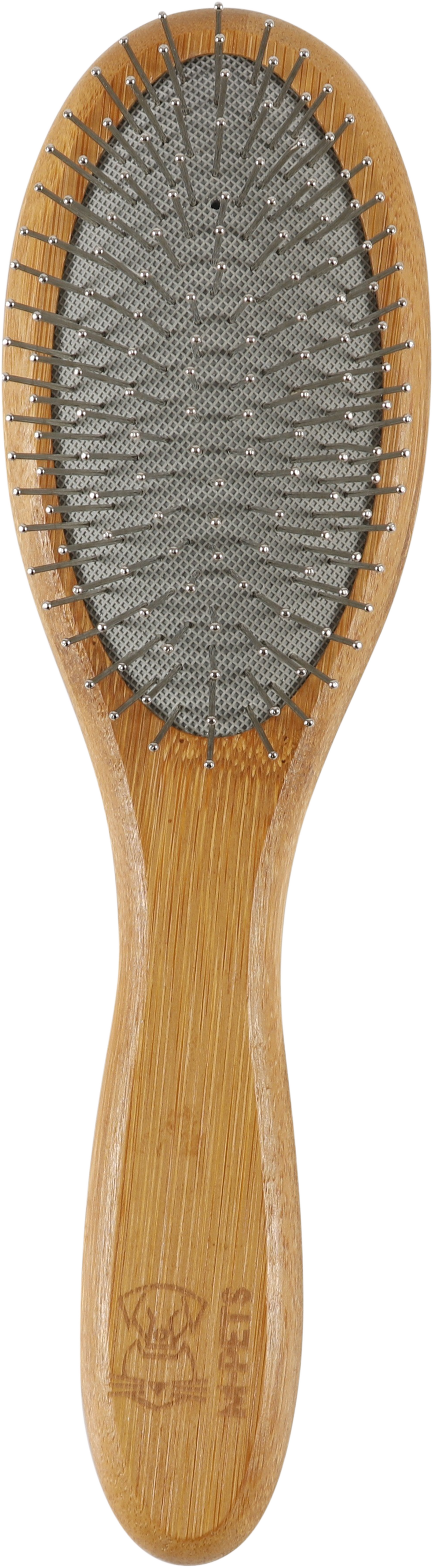 M PETS Bamboo Ball Pin Grooming Brush for Dogs and Cats (Brown)