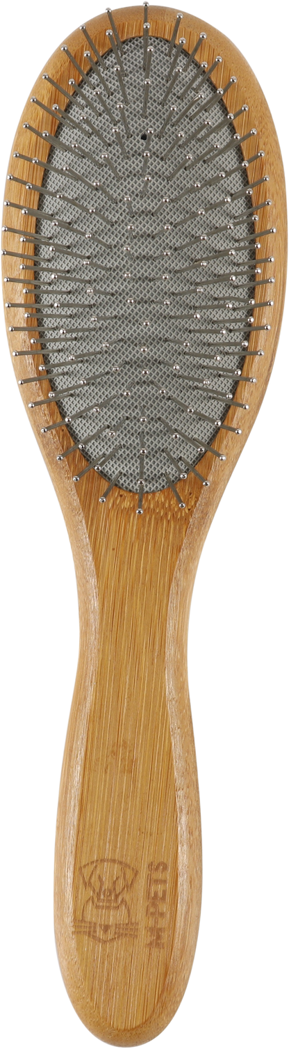 M PETS Bamboo Ball Pin Grooming Brush for Dogs and Cats (Brown)