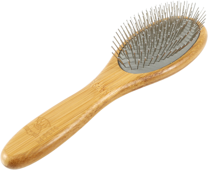 M PETS Bamboo Ball Pin Grooming Brush for Dogs and Cats (Brown)