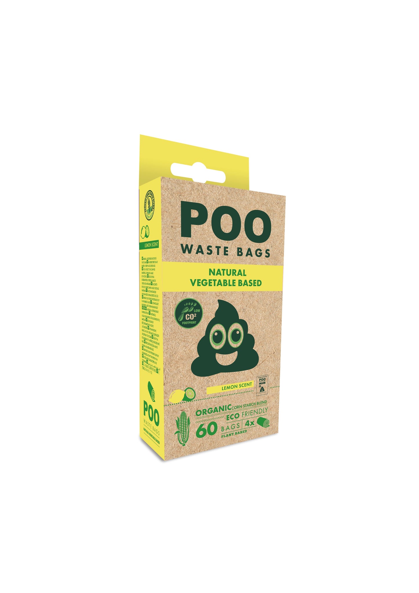 M Pets Poo Lemon Scent Natural Vegetable Waste Bags for Dogs