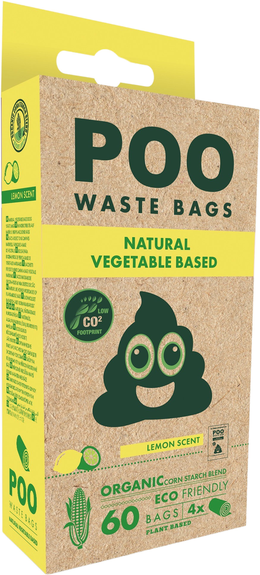 M Pets Poo Lemon Scent Natural Vegetable Waste Bags for Dogs