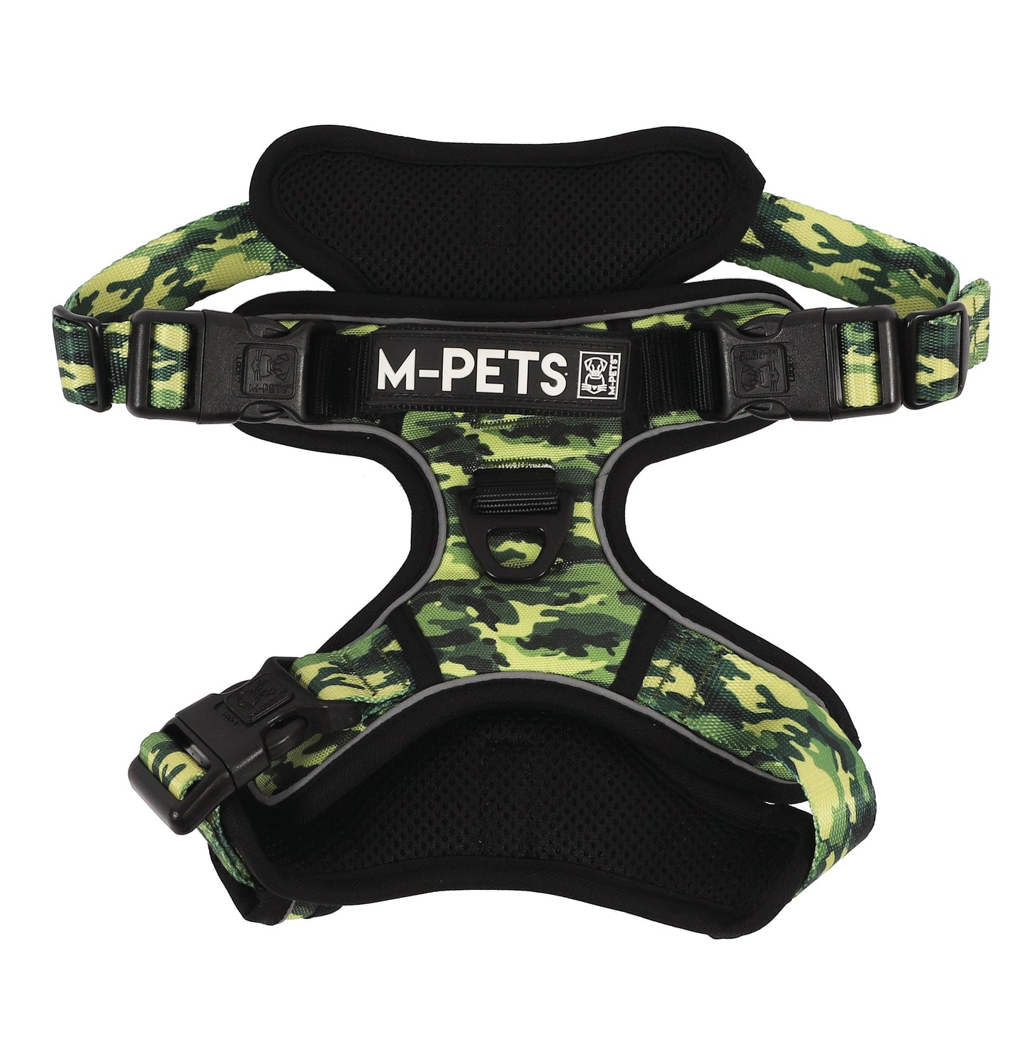 M Pets Water Resistant 3buckle Hiking Harness for Dogs (Camo)