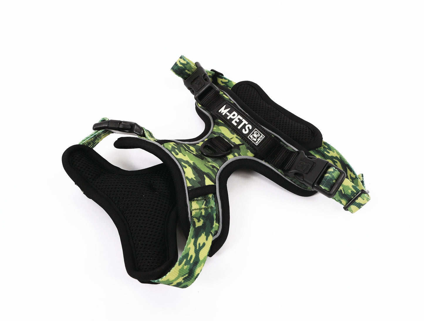 M Pets Water Resistant 3buckle Hiking Harness for Dogs (Camo)