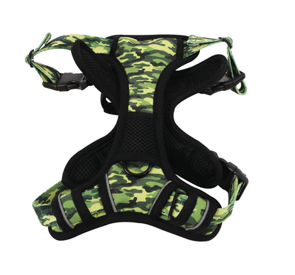 M Pets Water Resistant 3buckle Hiking Harness for Dogs (Camo)