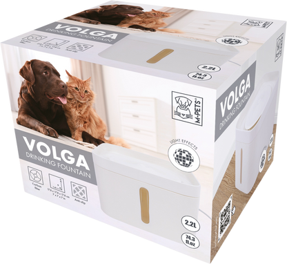 M Pets Volga Drinking Fountain for Dogs (White)