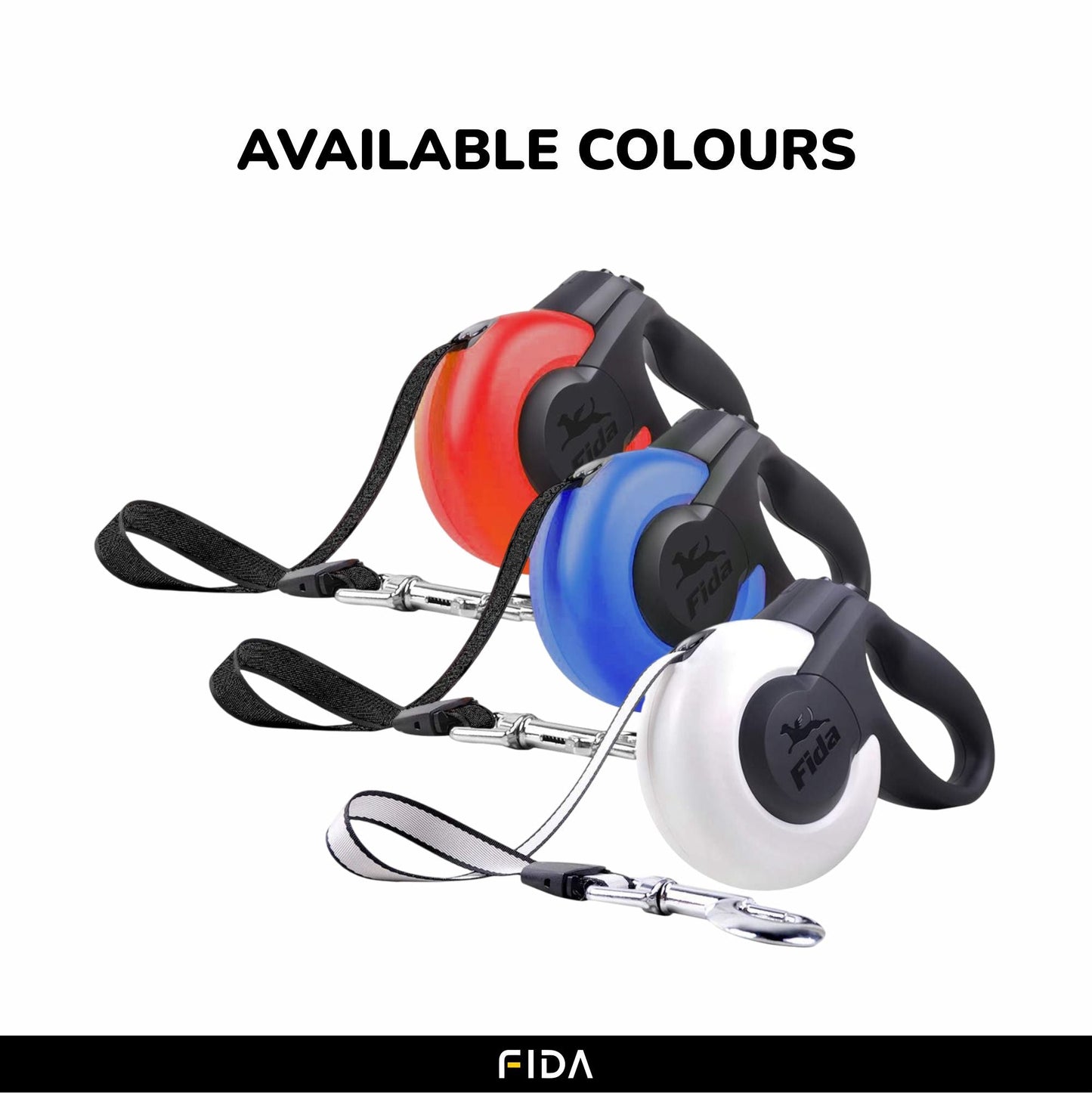Fida Mars Retractable Leash for Dogs (Red)