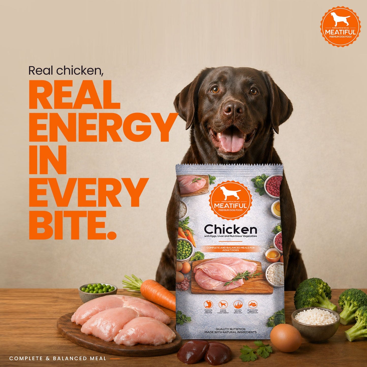 Meatiful Premium Chicken Adult Dog Dry Food
