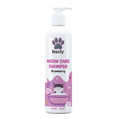 Bscly Strawberry Meow Care Shampoo for Cats
