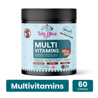 TailsAlive Chicken Flavour Multivitamin Soft Chews Supplement for Dogs