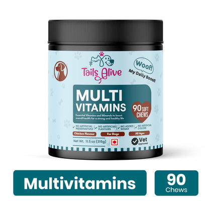 TailsAlive Chicken Flavour Multivitamin Soft Chews Supplement for Dogs