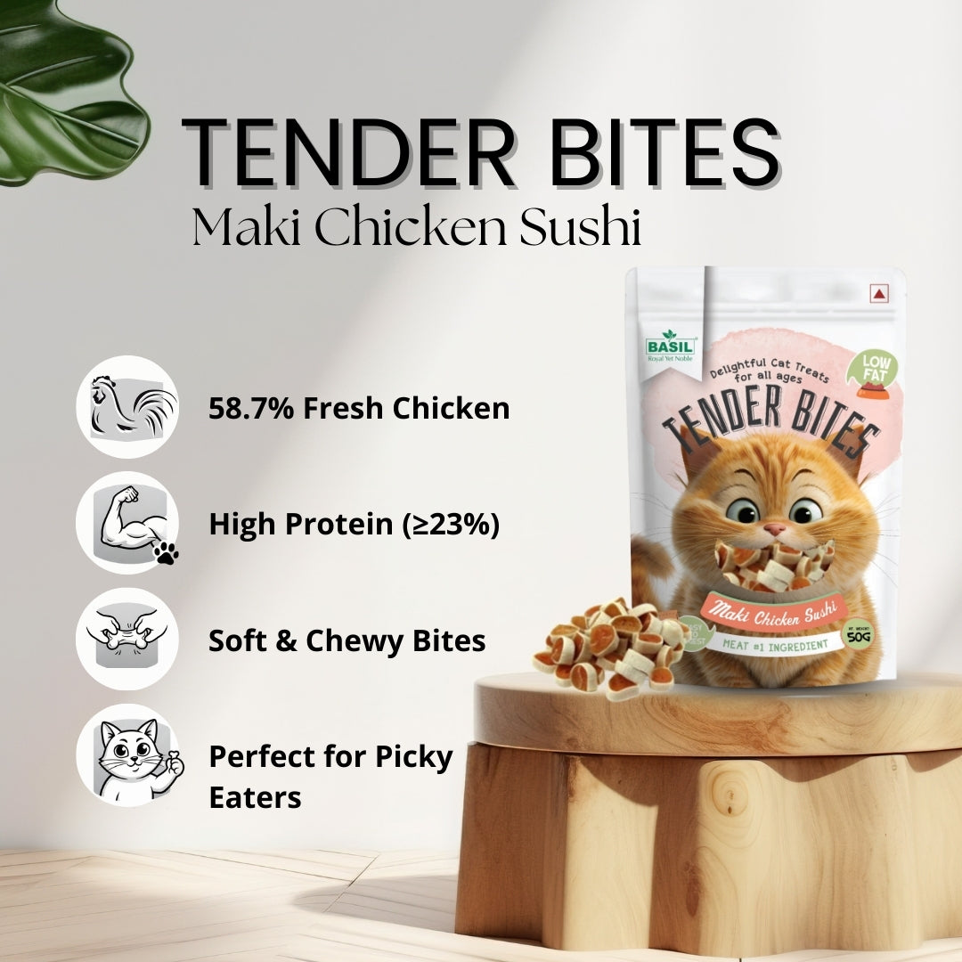 Basil Tender Bites Maki Sushi Cat Treats