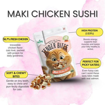 Basil Tender Bites Maki Sushi Cat Treats