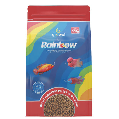 Growel Rainbow Small 3.5mm Floating Pellet for Fish