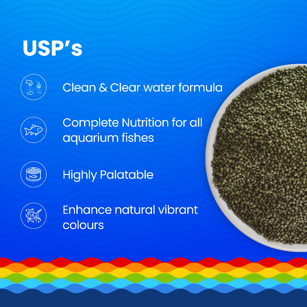 Growel Rainbow Micro 0.9mm Floating Pellet for Fish