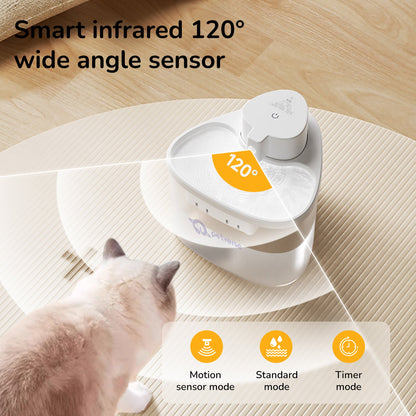 Petverse Wireless Water Fountain for Dogs & Cats (White)