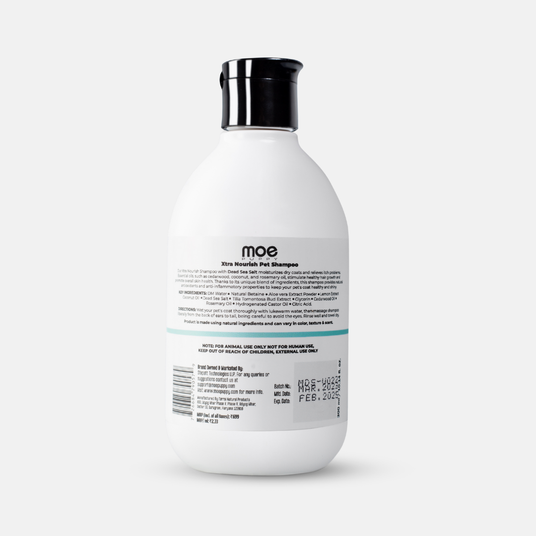 Moe Xtra Nourish for Relieving Itch and Moisturizing Dry Coat Shampoo for Dogs and Cats