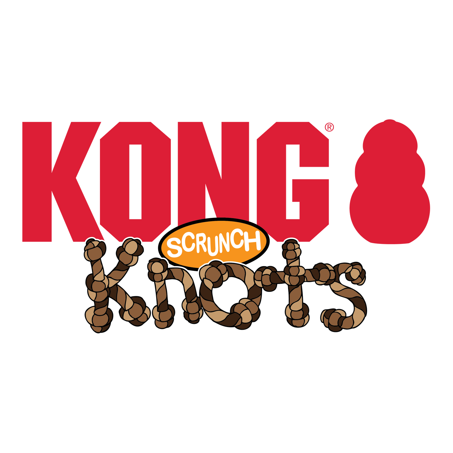 Kong Scrunch Knots Squirrel Toy for Dogs (Brown)