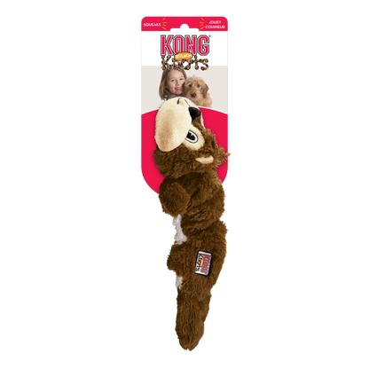 Kong Scrunch Knots Squirrel Toy for Dogs (Brown)