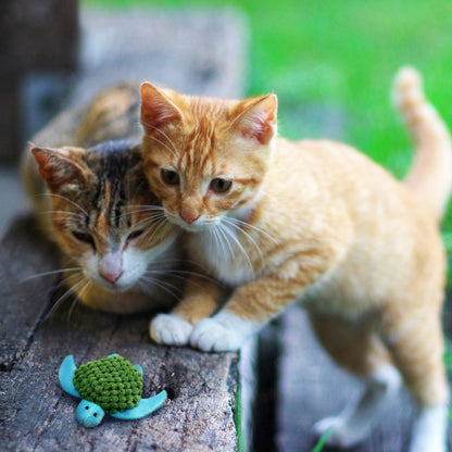 Kong  Refillables Turtle Toy for Cats (Green)