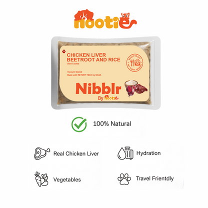 Nibblr By Nootie Wholesome Chicken Liver Beetroot & Rice Ready to Eat Meal Dog Wet Food