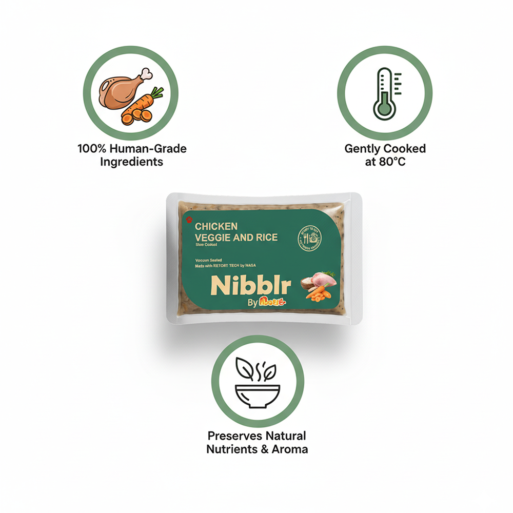 Nibblr By Nootie Wholesome Chicken Veggie & Rice Ready to Eat Meal Dog Wet Food