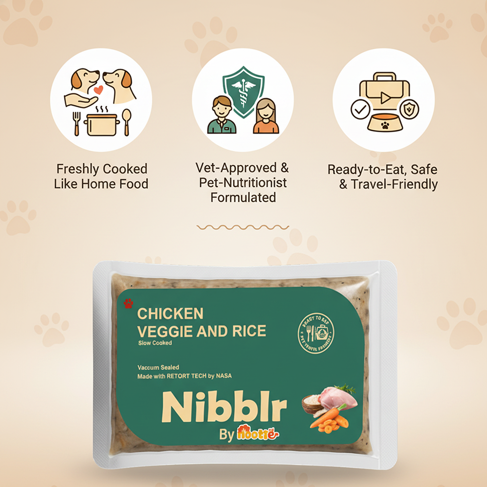 Nibblr By Nootie Wholesome Chicken Veggie & Rice Ready to Eat Meal Dog Wet Food