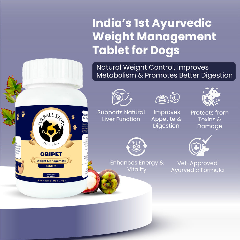FurBall Story Obipet Weight Management Tablets for Dogs