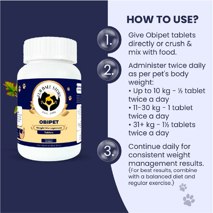 FurBall Story Obipet Weight Management Tablets for Dogs