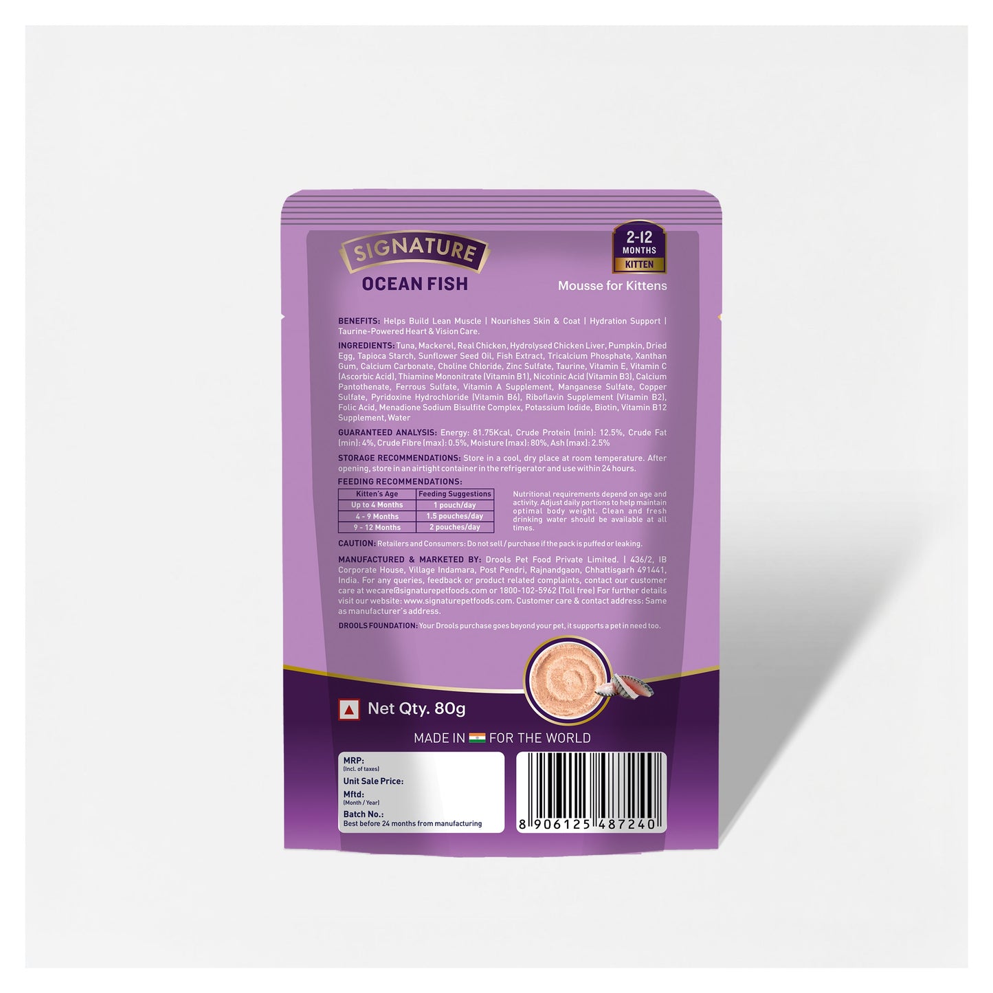 Signature Grain Zero Ocean Fish Mousse Kitten Cat Wet Food