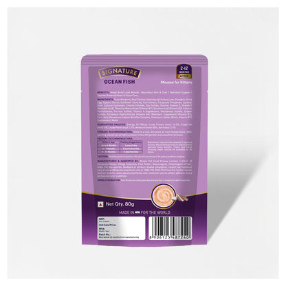Signature Grain Zero Ocean Fish Mousse Kitten Cat Wet Food