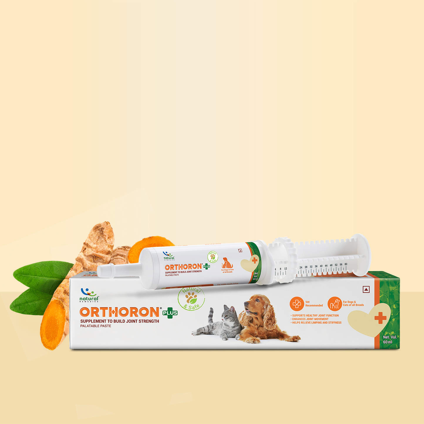 Natural Remedies Orthoron Plus Joint Supplement Paste for Dogs and Cats