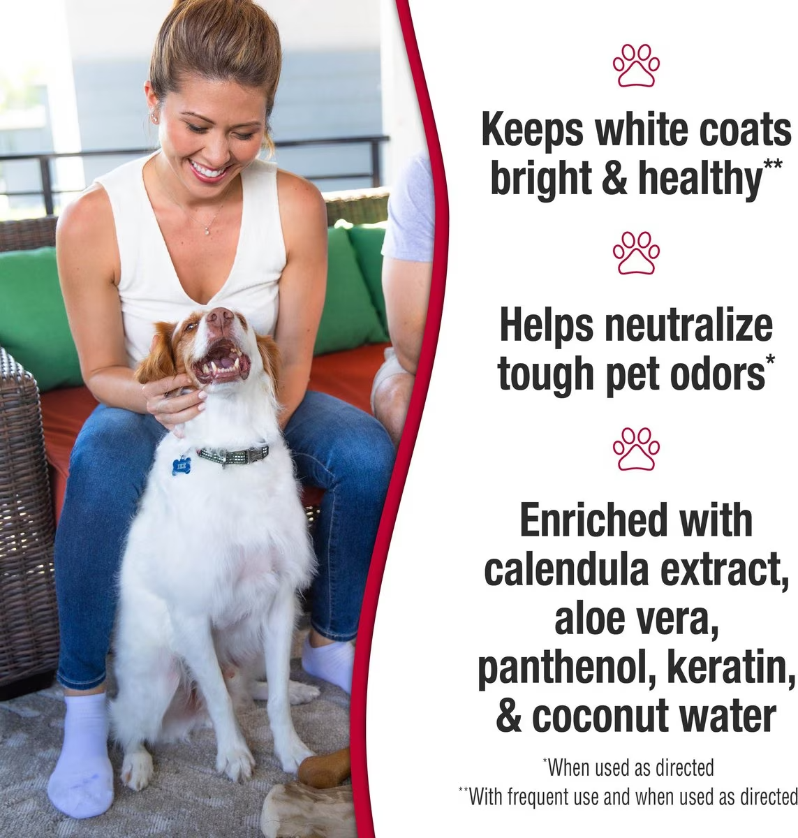 Nature's Miracle Whitening Shampoo and Conditioner for Dogs