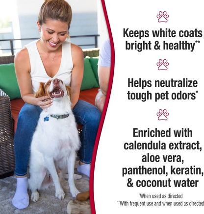 Nature's Miracle Whitening Shampoo and Conditioner for Dogs