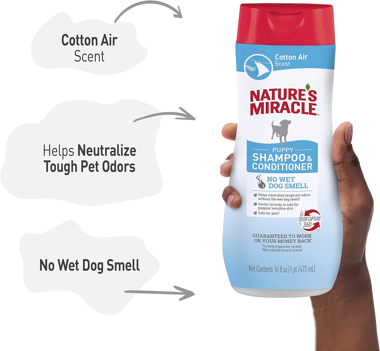 Nature's Miracle Cotton Air Scented Shampoo and Conditioner for Puppies and Dogs