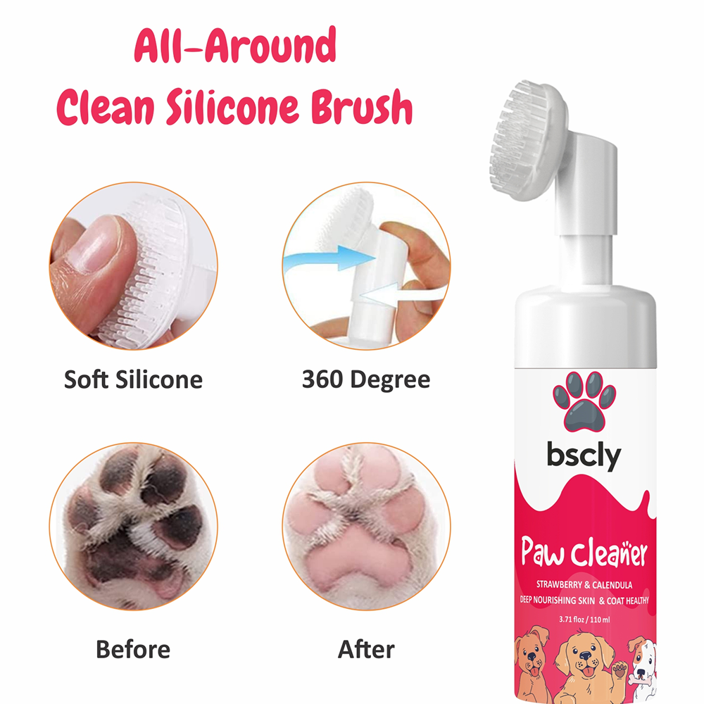 Bscly Paw Cleaner with Strawberry & Calendula for Dogs and Cats