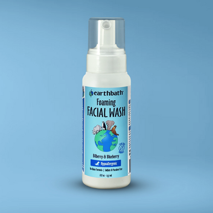 EarthBath Bilberry and Blueberry Scented Foaming Face Wash for Dogs and Cats