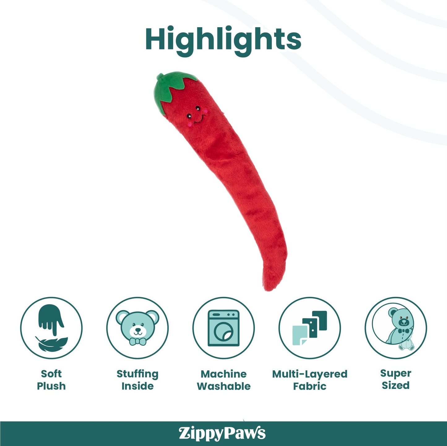 Zippy Paws Pepper Jigglerz Plush Toy for Dogs