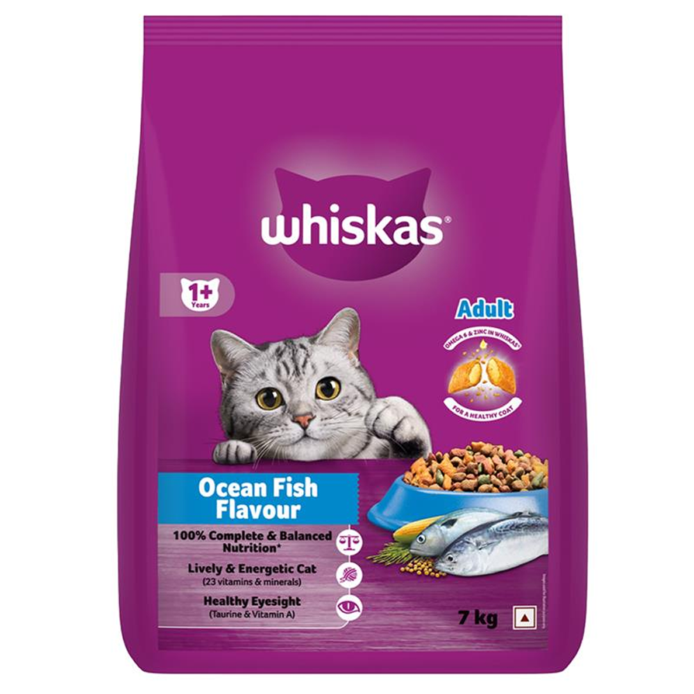 Whiskas Adult Cat Food Combo |Ocean Fish Dry & Salmon in Gravy Wet