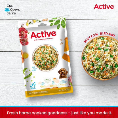 Active Weekly Combo Packof 4 Biryani Fresh Food For Dogs (Buy 1 Get 1)