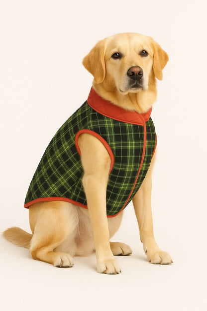 Woofiezz Warm & Comfortable Reversible Winter Jackets for Dogs and Cats (Orange)
