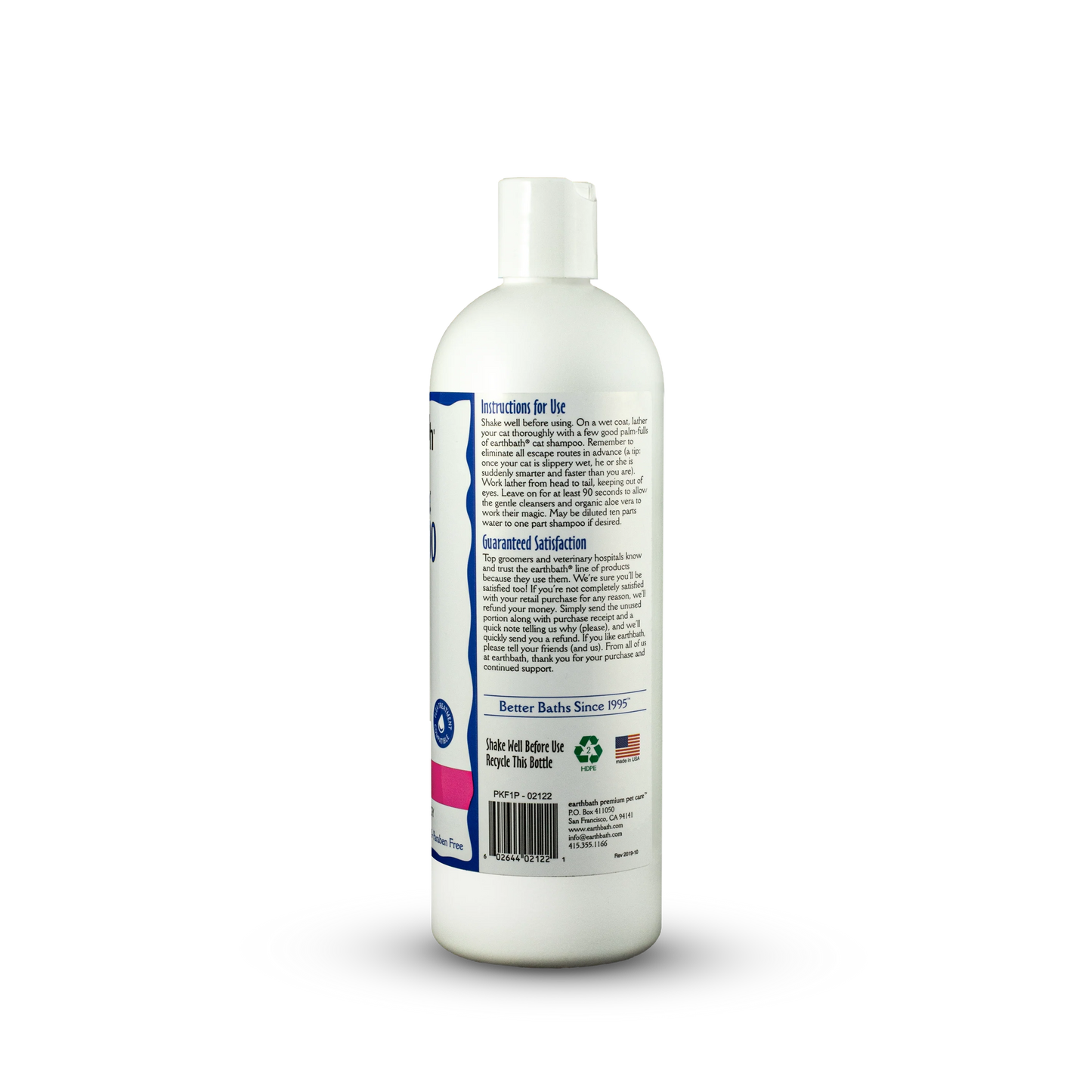 EarthBath Hypo Allergenic Fragrance Free Shampoo for Cats