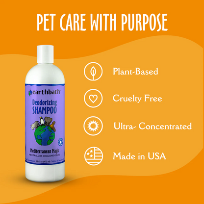 EarthBath Mediterranean Magic Deodorizing Shampoo for Dogs and Cats