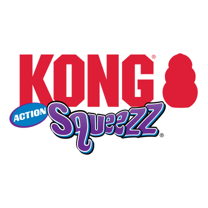 Kong Squeezz Action Ball 3pk Toy for Dogs (Red & Blue)