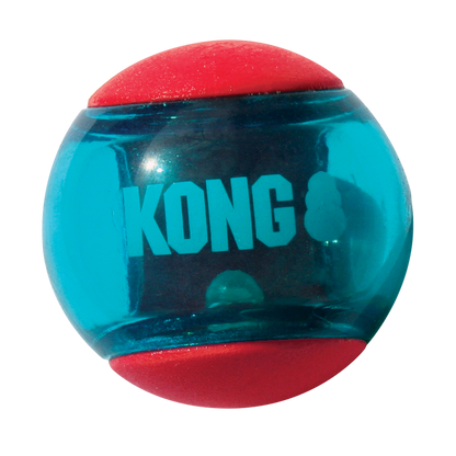Kong Squeezz Action Ball 3pk Toy for Dogs (Red & Blue)