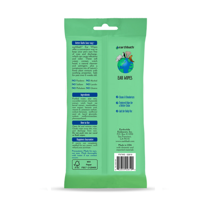 Earthbath Botanical Fresh Cucumber and Chamomile Ear Wipes