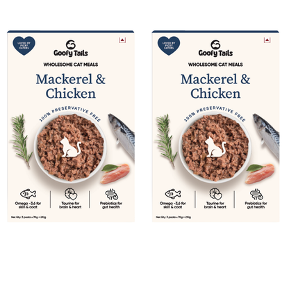 Goofy Tails Mackerel & Chicken Cat Meals