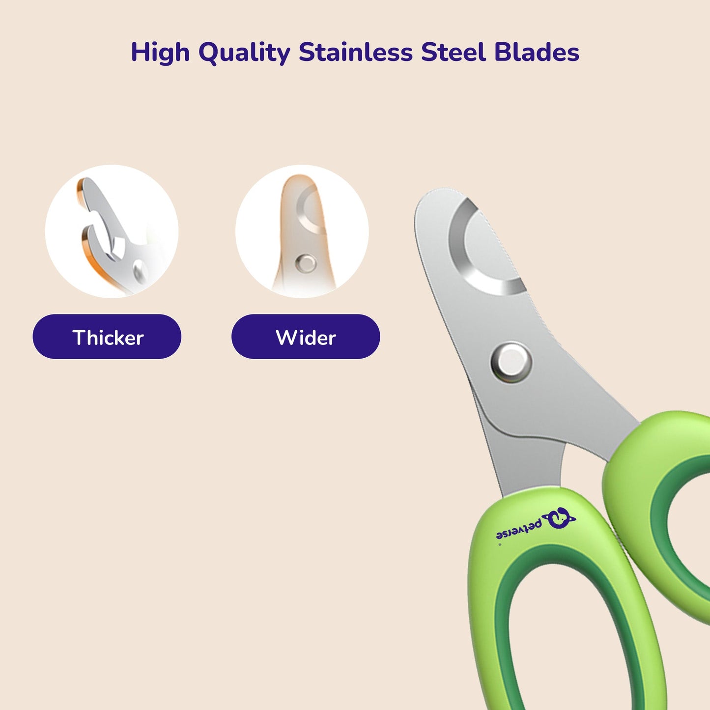 Petverse Built in Safety Guard & Integrated Nail File & Trimmer for Dogs ,Cats & Small Animals