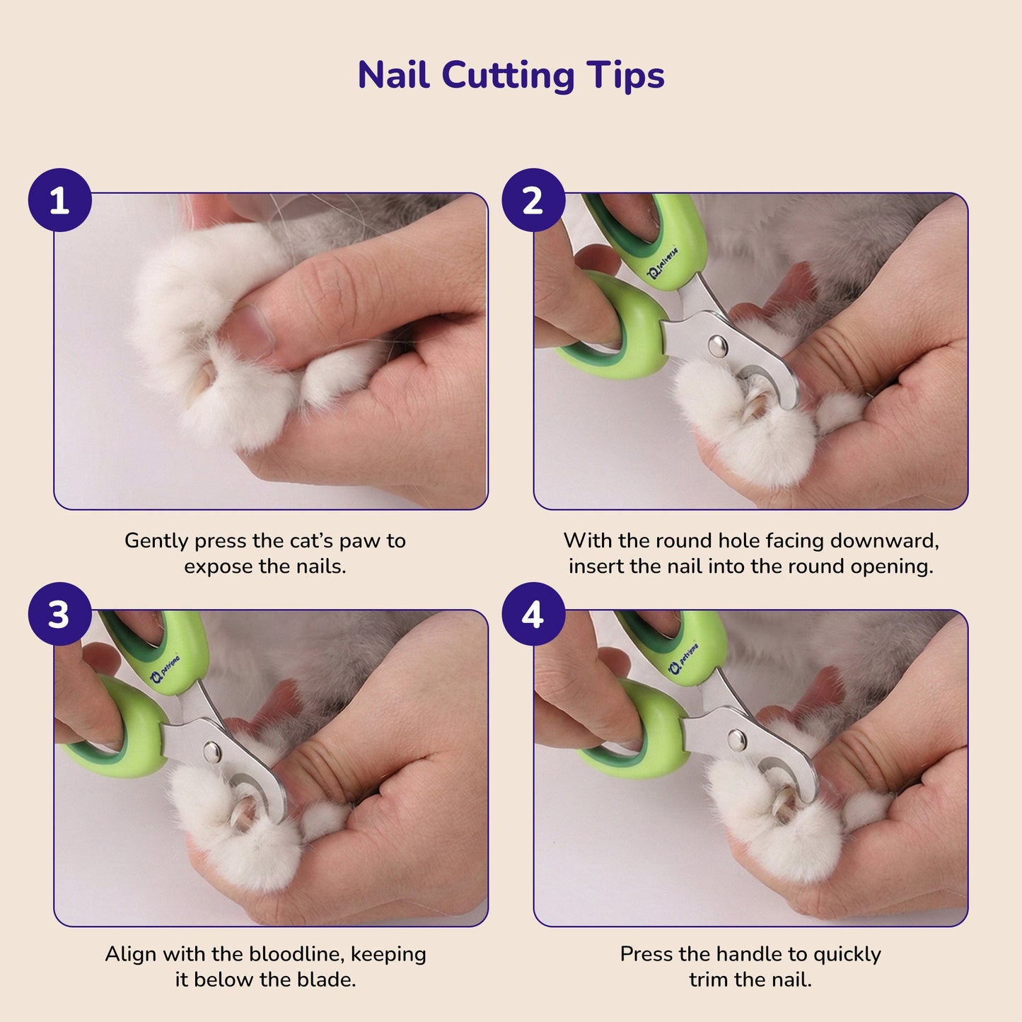 Petverse Built in Safety Guard & Integrated Nail File & Trimmer for Dogs ,Cats & Small Animals