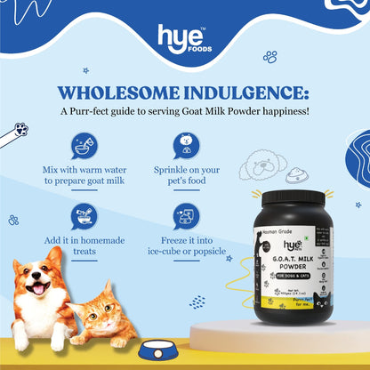 HYE Pets Nutrient Rich Goat Milk Powder for Dogs and Cats